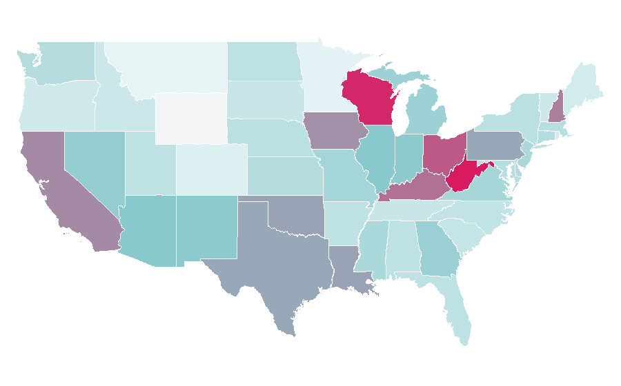 Affinity by region — Trick-or-treating, United States