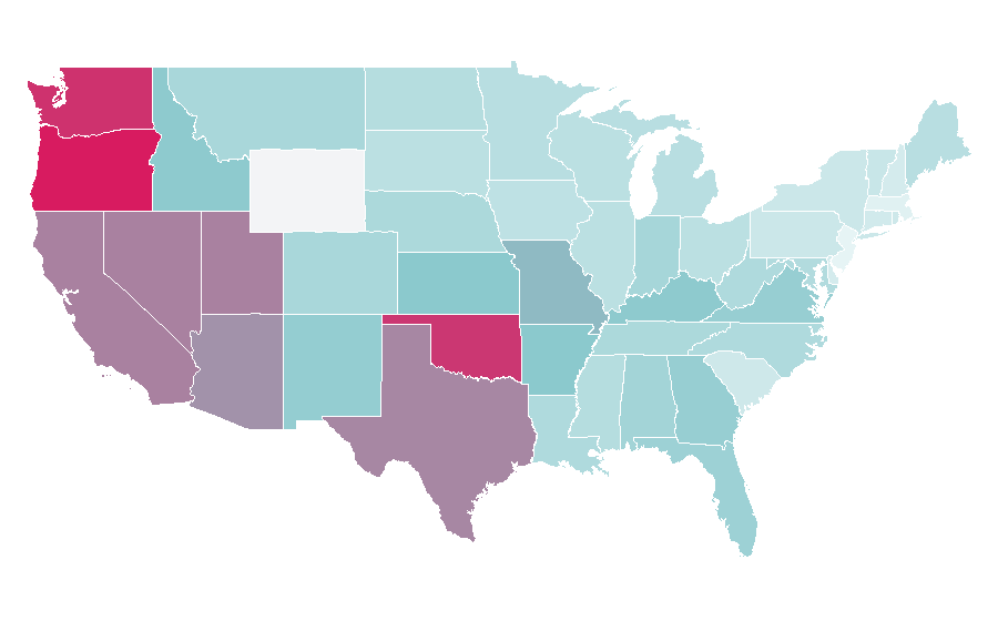 Affinity by region — Trigun, United States