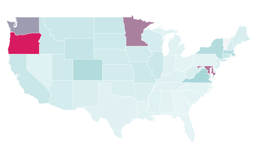 Affinity by region — Trip planner, United States
