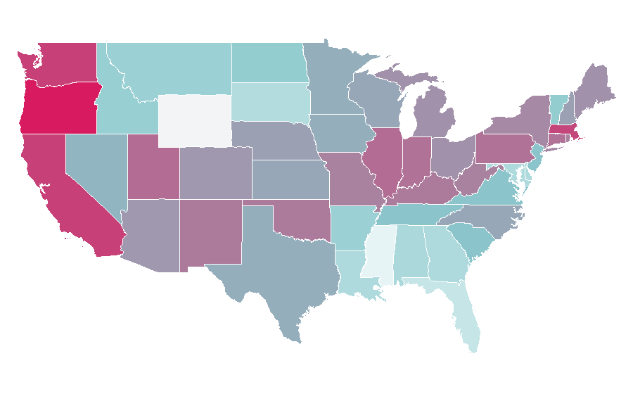 Affinity by region — Trisha Paytas, United States