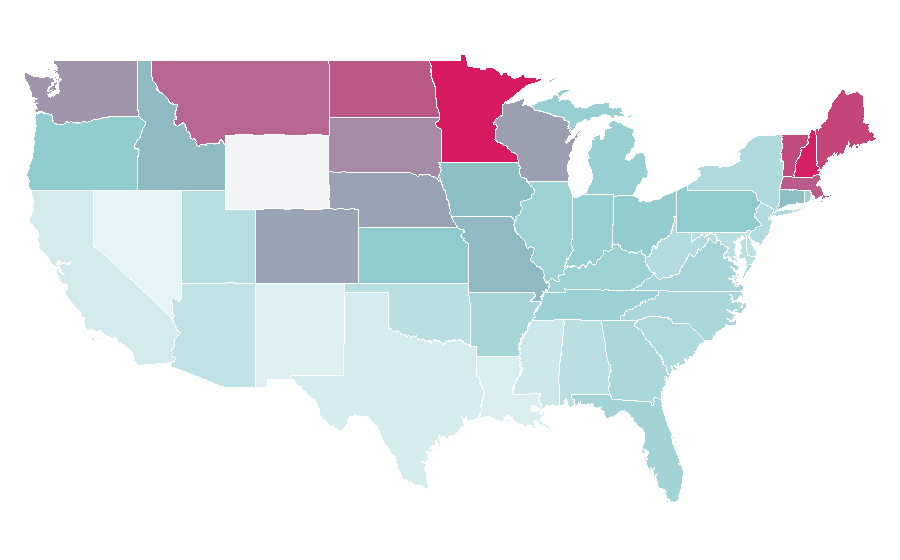 Affinité par région — Trivia, États-Unis
