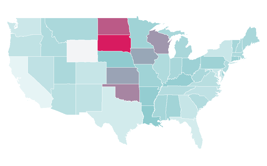Affinity by region — trivia crack, United States