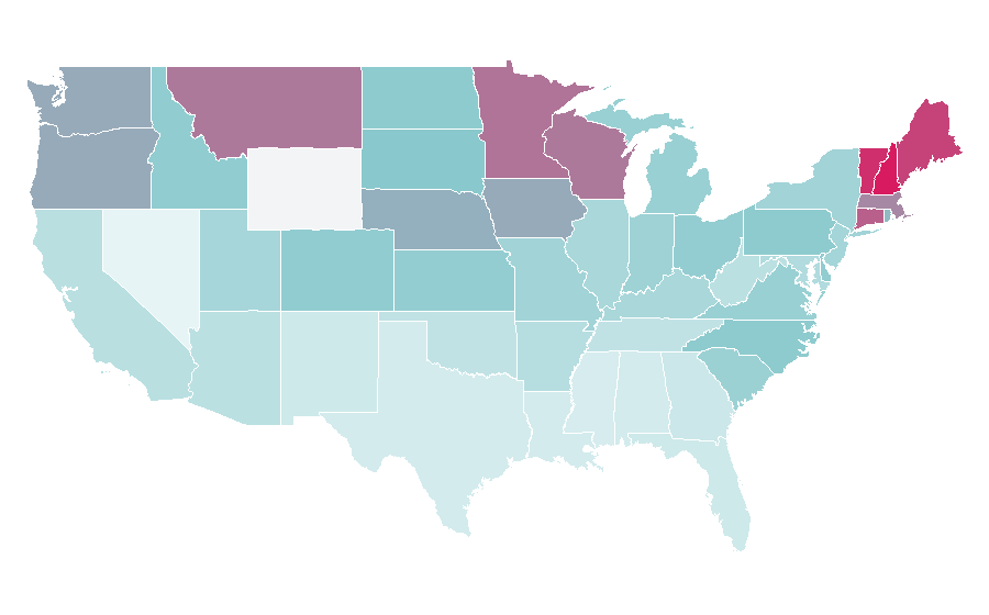 Affinity by region — Trope, United States