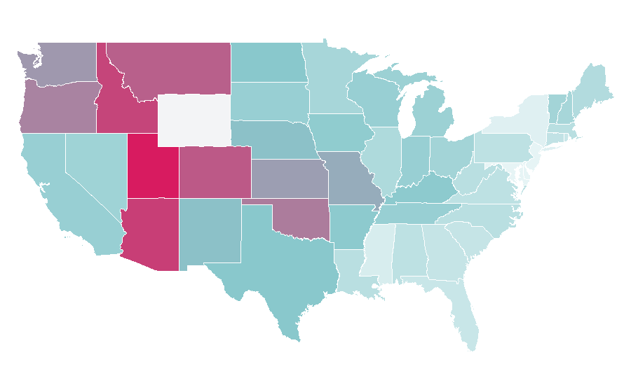 Affinity by region — Tropic Thunder, United States