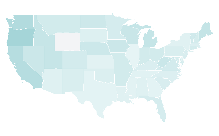 Affinity by region — Tropical fish, United States
