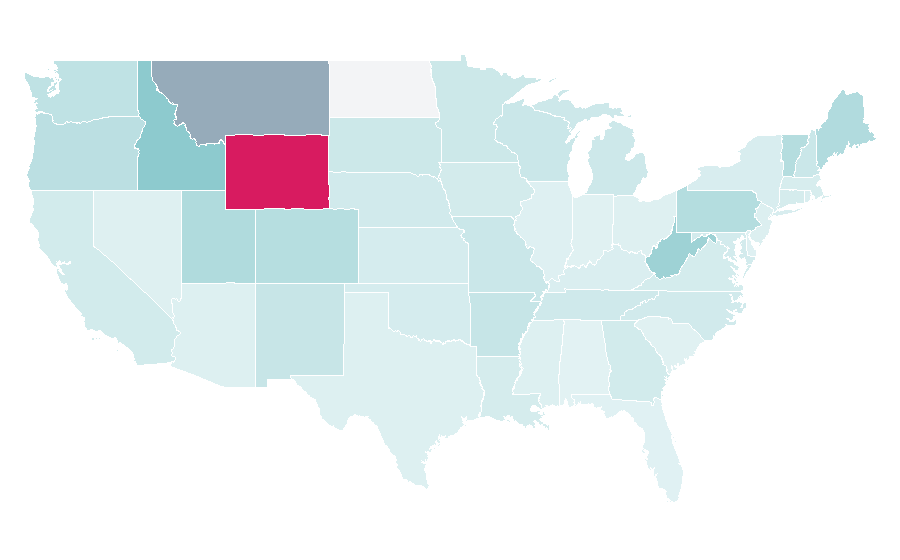 Affinity by region — Trout, United States