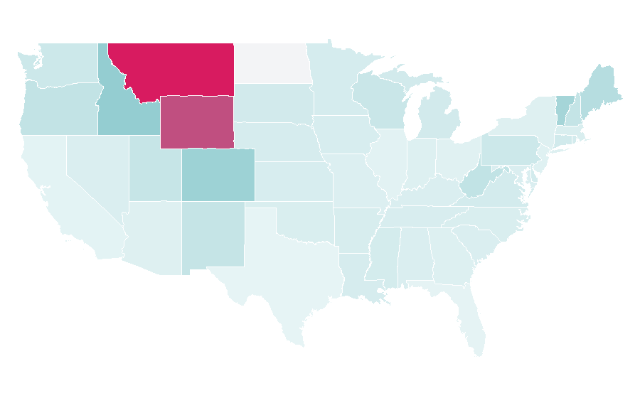 Affinity by region — Trout Unlimited, United States