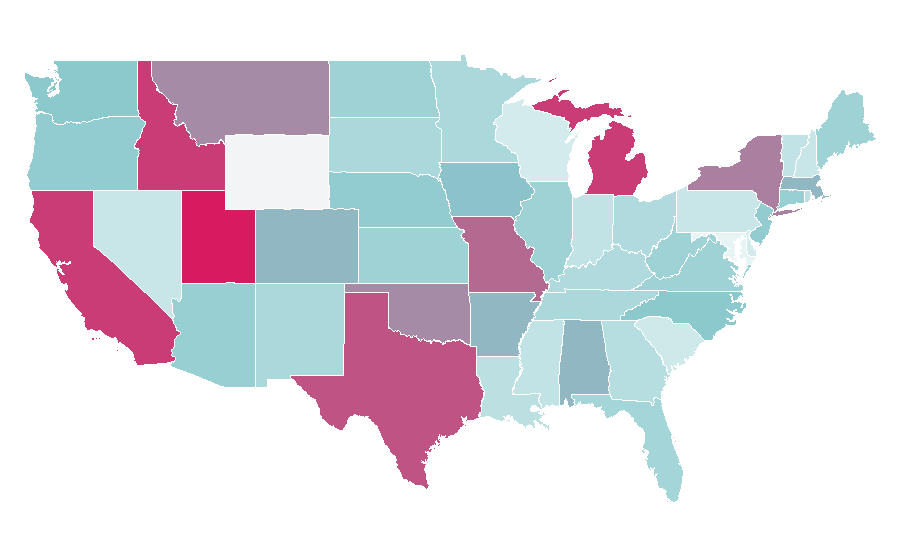 Affinity by region — Troy (film), United States