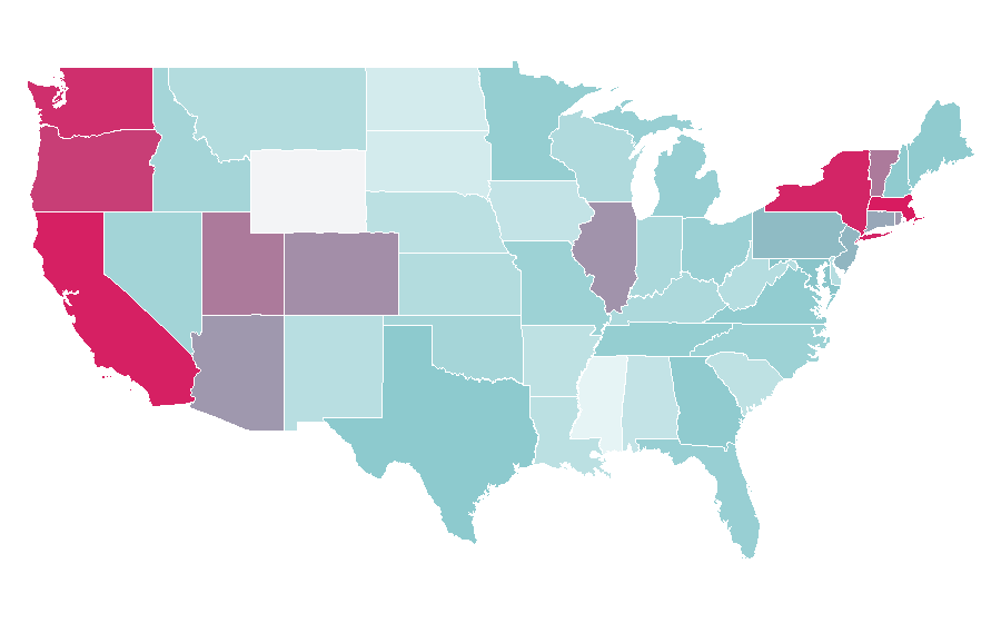 Affinity by region — Troye Sivan, United States