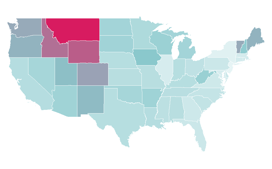 Affinity by region — Truck camper, United States