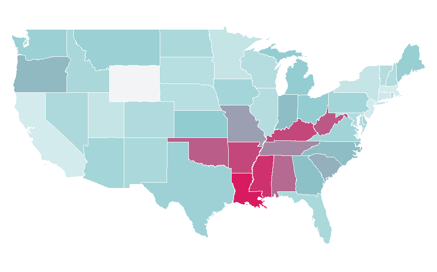 Affinity by region — True Blood, United States