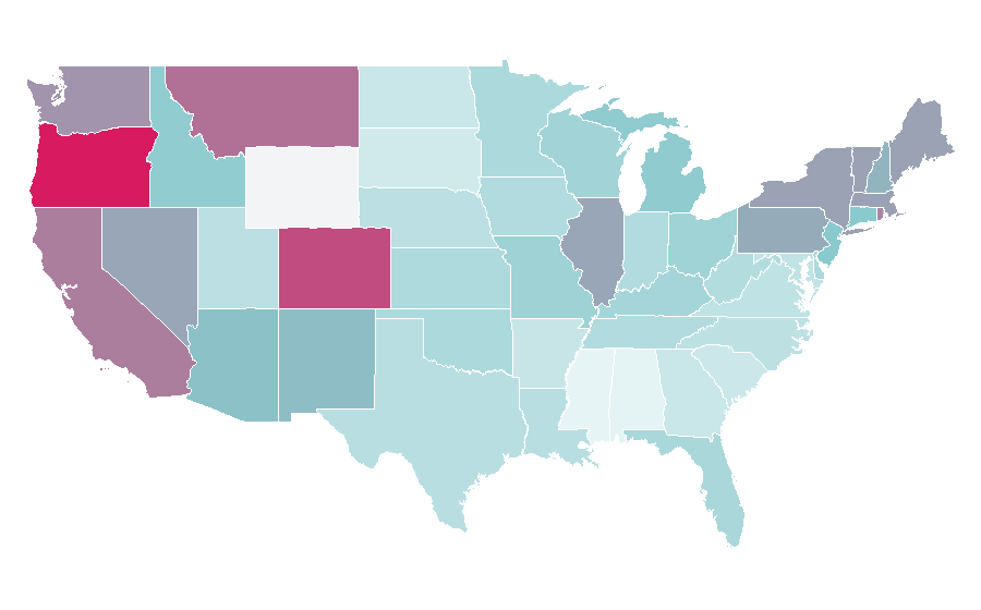 Affinity by region — True Romance, United States