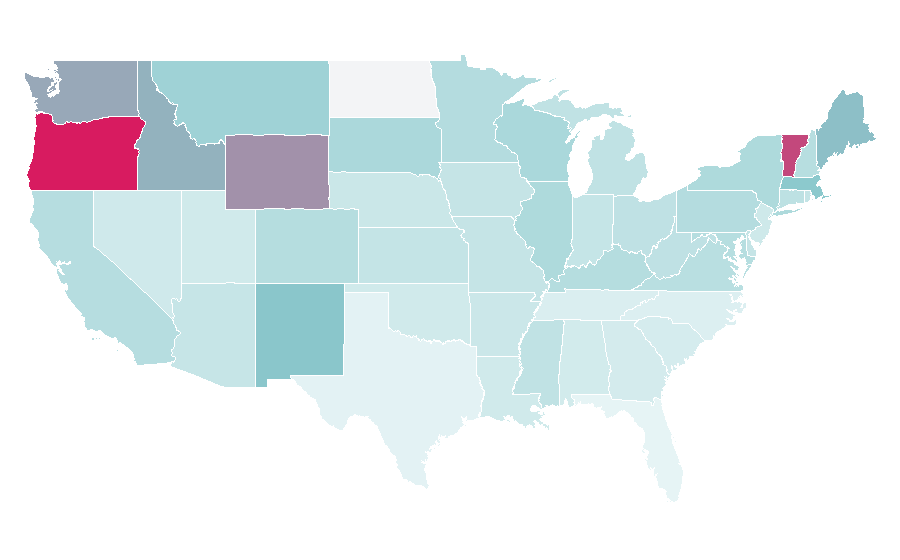 Affinity by region — Truthout, United States