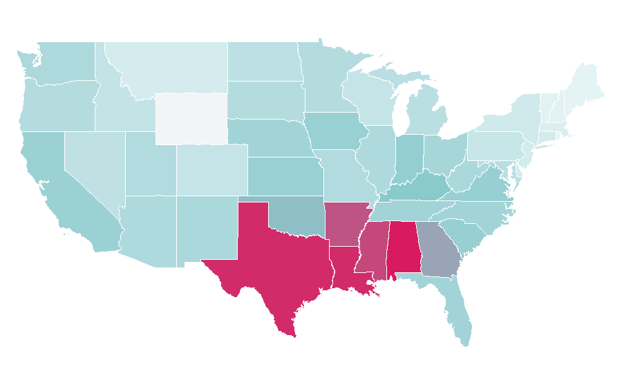 Affinity by region — Tuba, United States