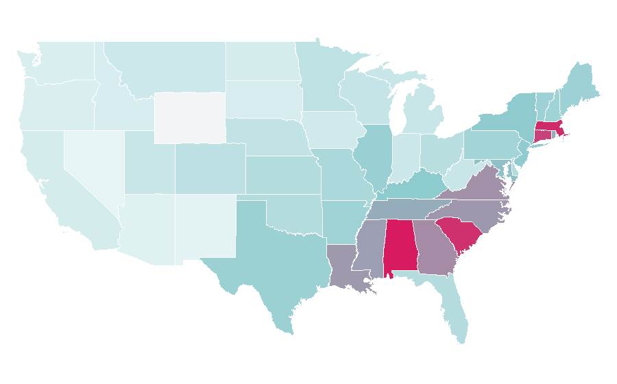 Affinity by region — Tuckernuck, United States