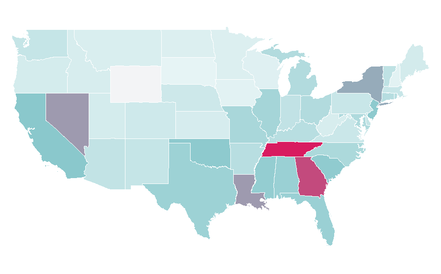 Affinity by region — TuneCore, United States