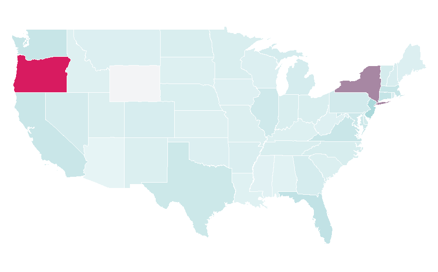 Affinity by region — Turkish cuisine, United States