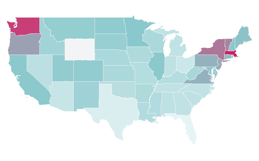 Affinity by region — Turkish language, United States