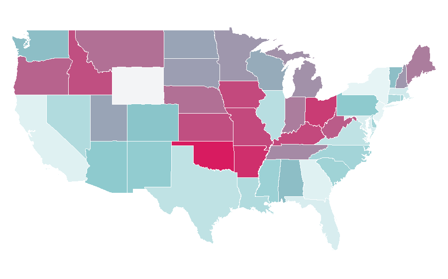 Affinity by region — Turner & Hooch, United States