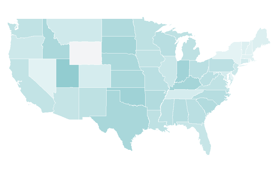 Affinité par région — Turtle, États-Unis