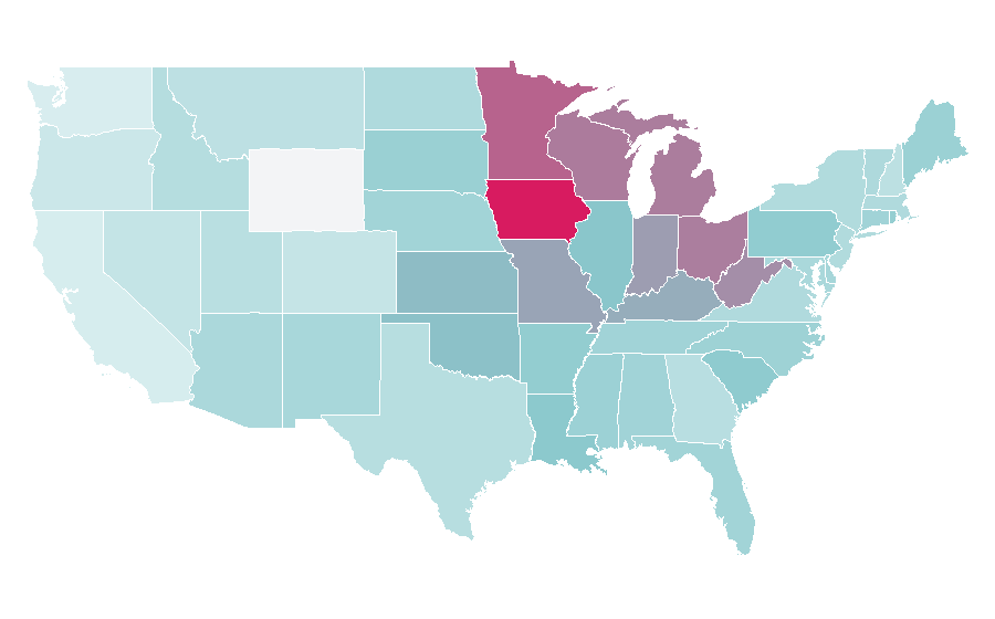 Affinity by region — TV Guide, United States