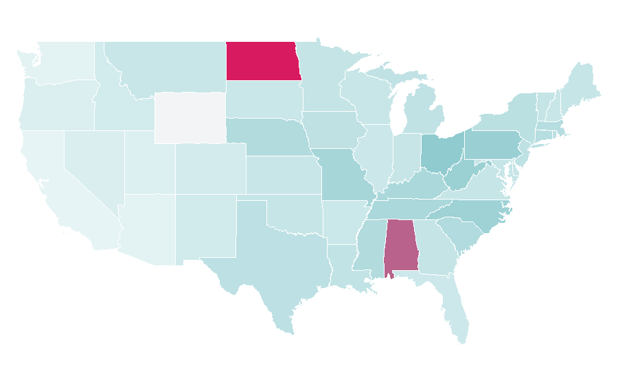 Affinity by region — TV Land, United States