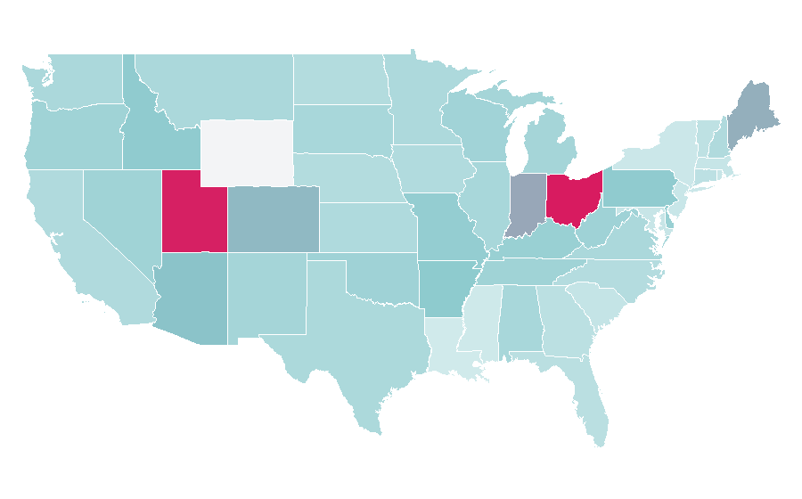 Affinity by region — Twenty One Pilots, United States