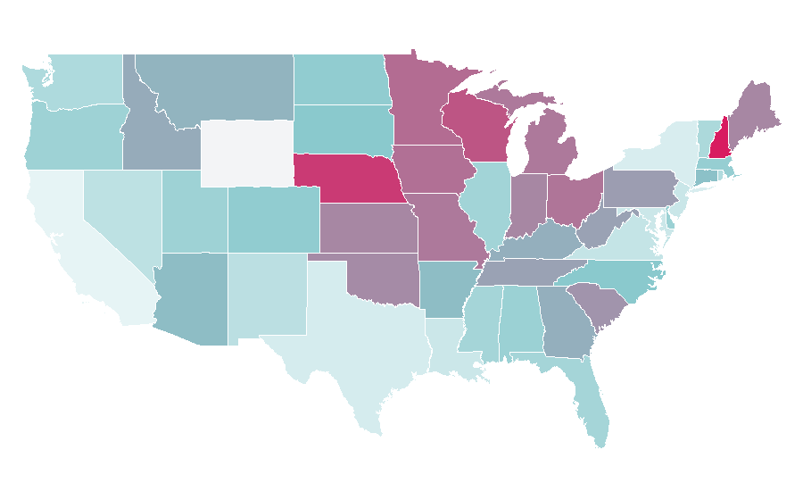Affinity by region — Ty Pennington, United States