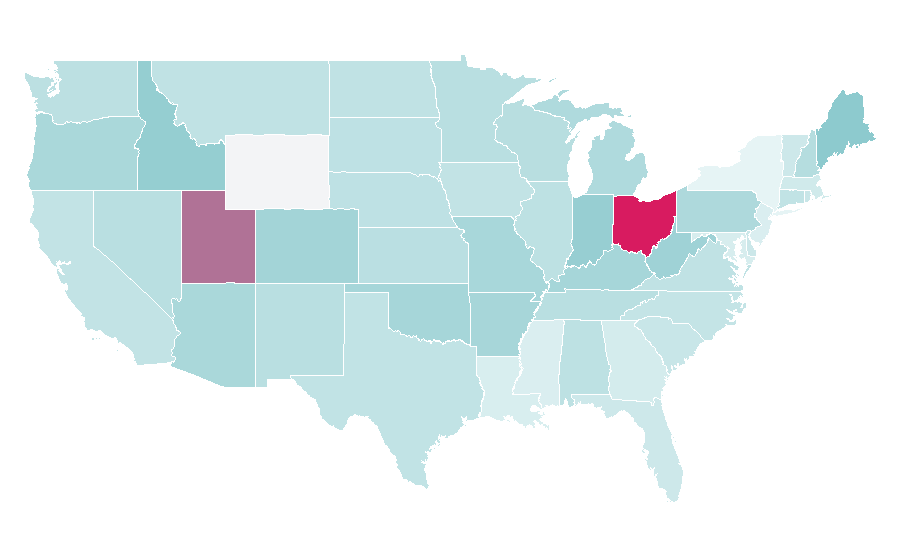 Affinity by region — Tyler Joseph, United States