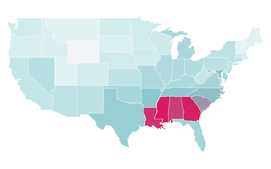 Affinity by region — Tyler Perry, United States