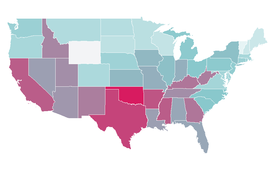 Affinity by region — Tyler Posey, United States