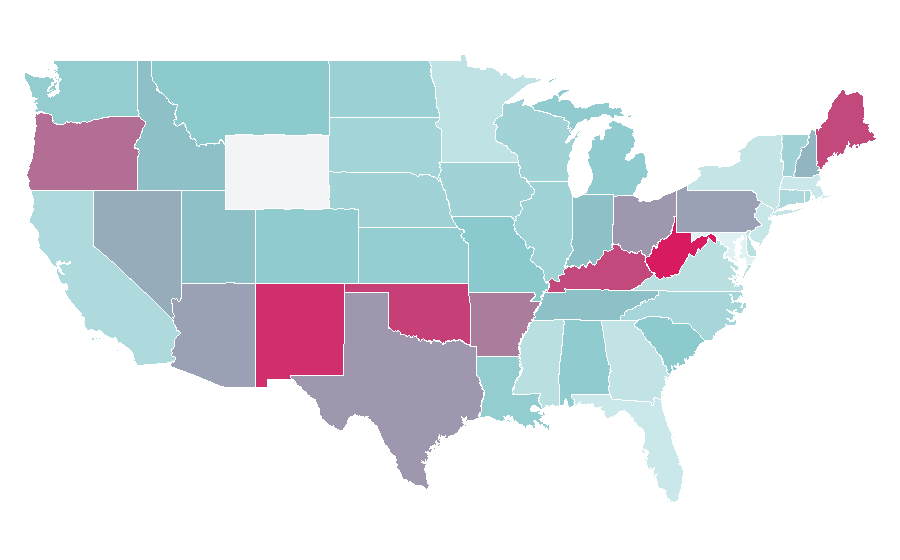 Affinity by region — Type O Negative, United States