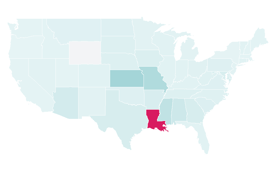 Affinity by region — Tyrann Mathieu, United States