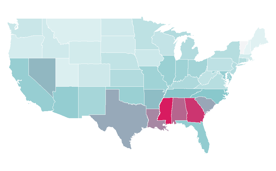 Affinity by region — Tyrese Gibson, United States