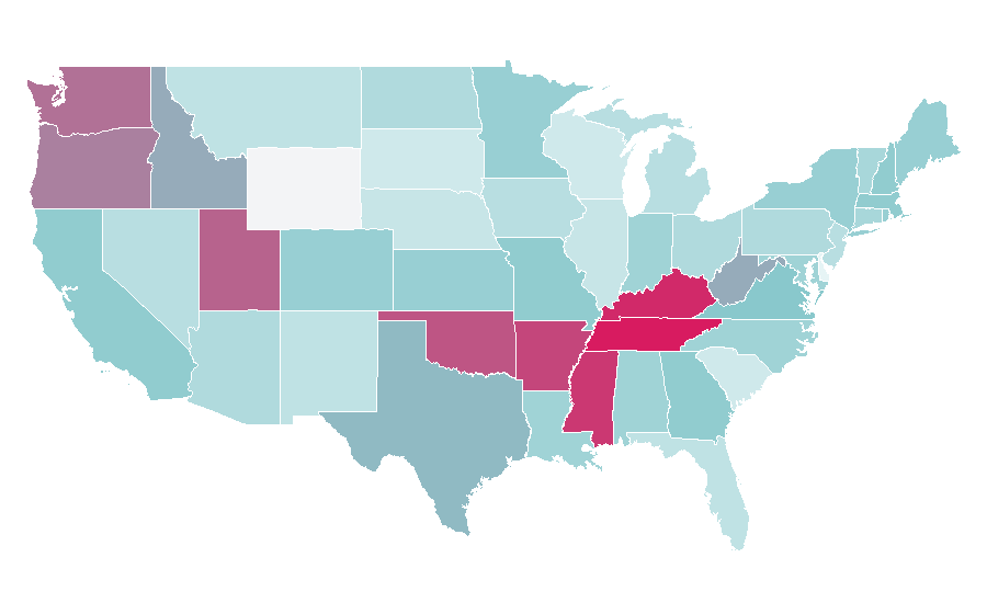 Affinity by region — Tyrion Lannister, United States