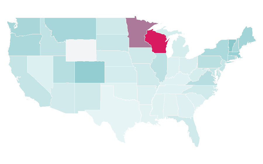Affinity by region — Tyrol (state), United States
