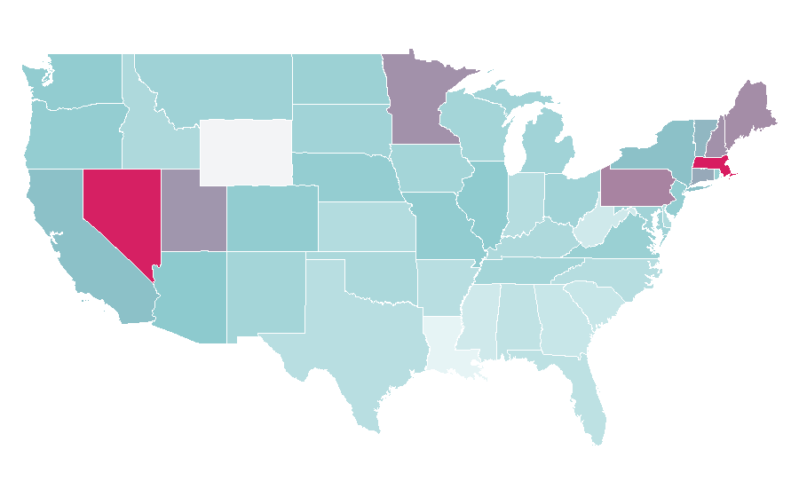 Affinity by region — U2, United States