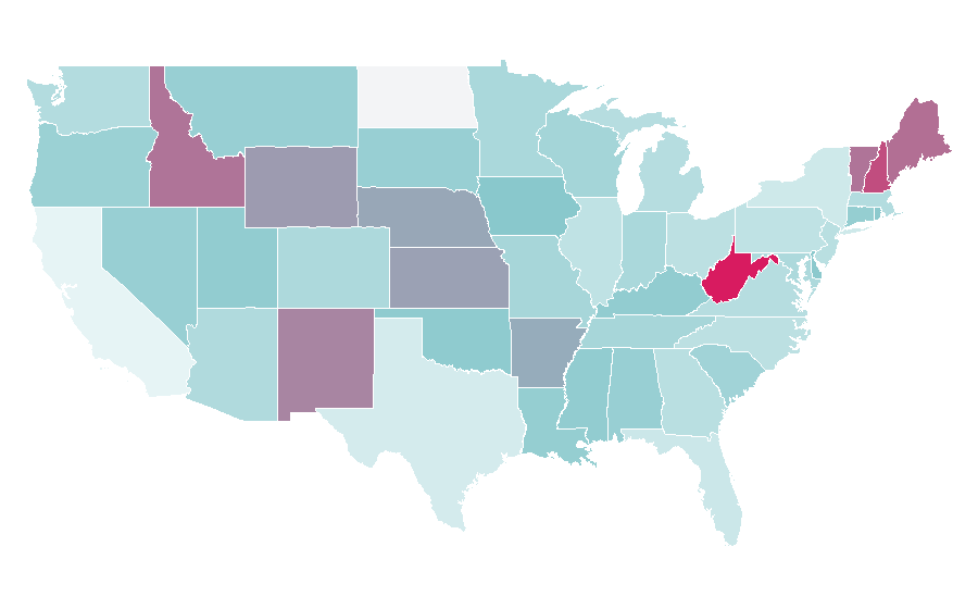 Affinity by region — Ulster Scots dialects, United States