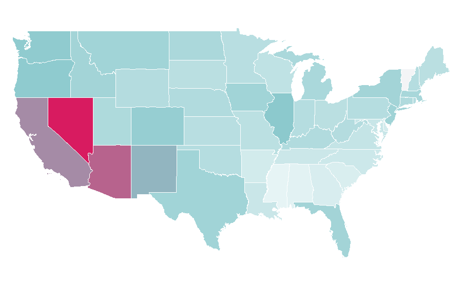 Affinity by region — Ultimate Fighting Championship (video game), United States