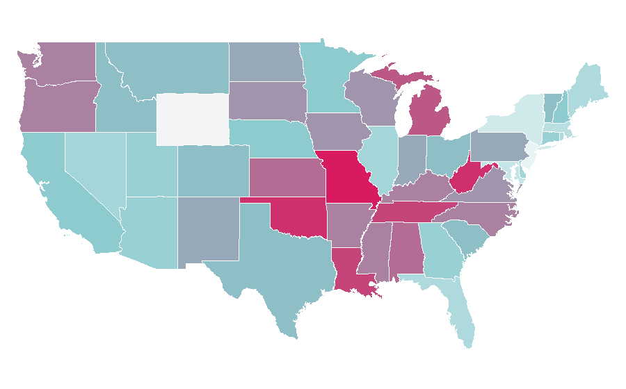Affinity by region — Ultra-high-definition television, United States