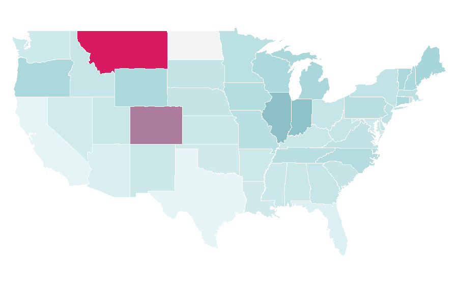 Affinity by region — Umphrey's McGee, United States