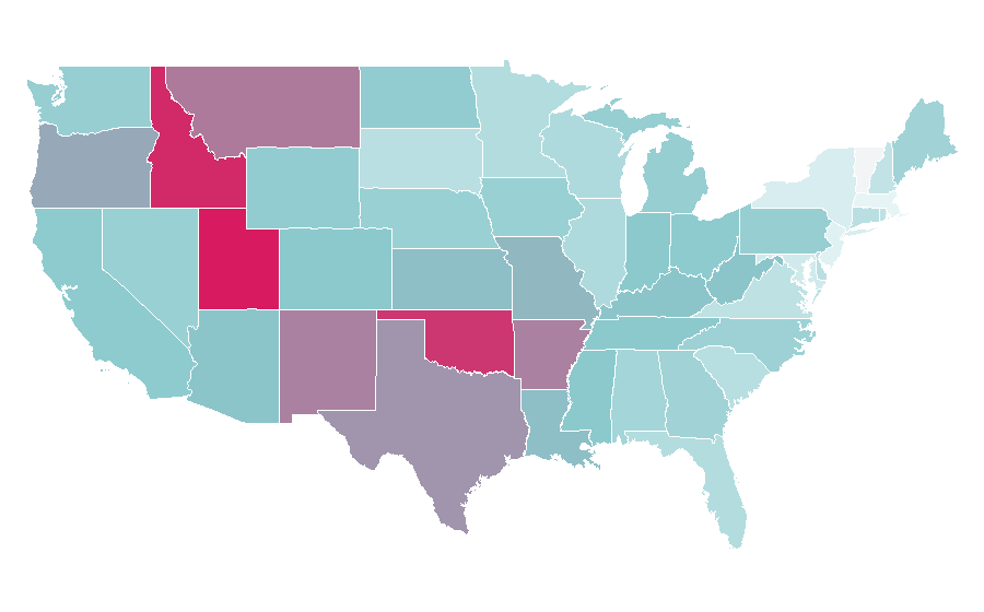 Affinity by region — Unbreakable, United States