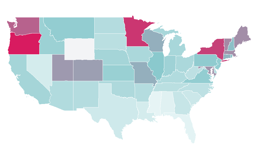 Affinity by region — Unbreakable Kimmy Schmidt, United States