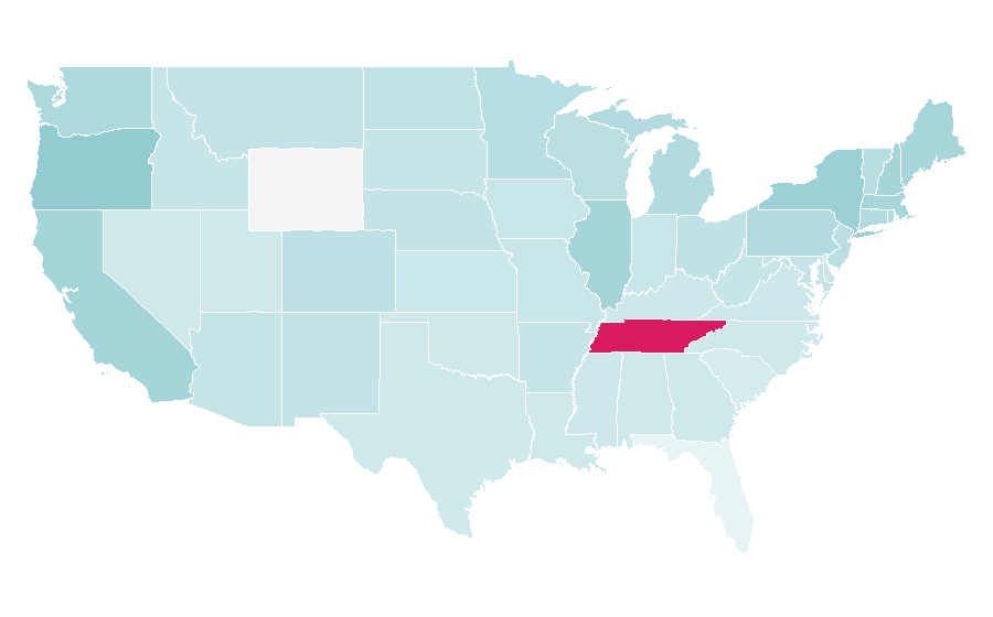 Affinity by region — Undeclared, United States