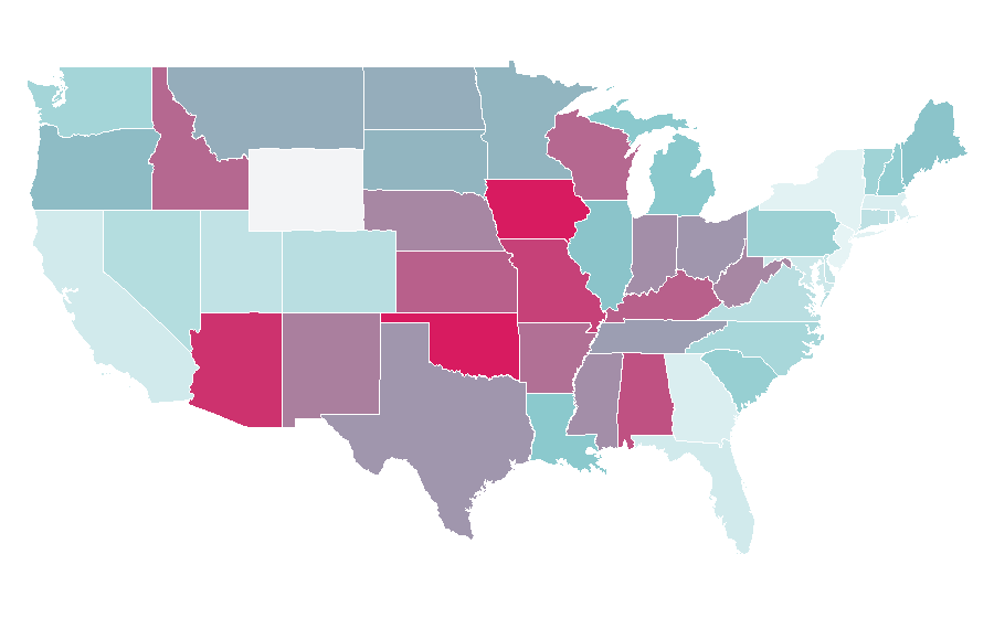 Affinity by region — Under Siege, United States