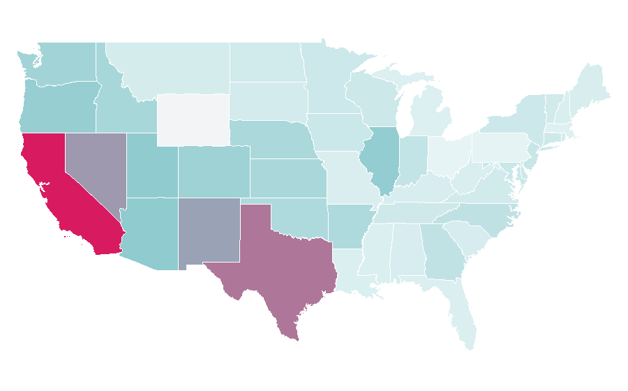 Affinity by region — Under the Same Moon, United States