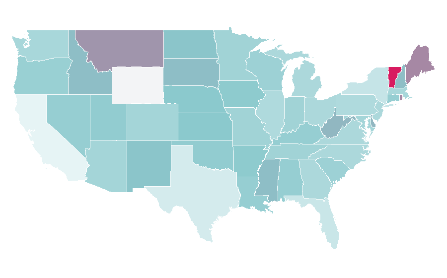 Affinity by region — Underwater videography, United States