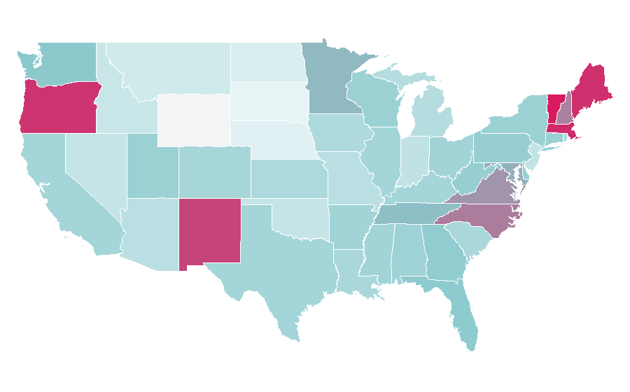 Affinity by region — Unitarian Universalism, United States