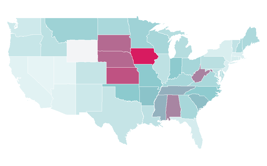 Affinity by region — United Methodist Church, United States