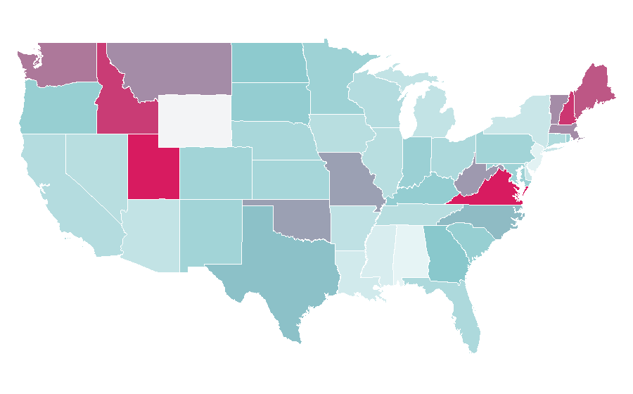 Affinity by region — United States Constitution, United States